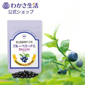 ブルーベリーアイ DELUXE 【 わかさ生活 公式 】ブルーベリー ブルーベリーサプリ サプリメント サプリ ビルベリー ルテイン アントシアニン カシス アスタキサンチン 眼 目の疲れ 紫外線 アイケア ヒアルロン酸 乳酸菌 2袋から送料無料