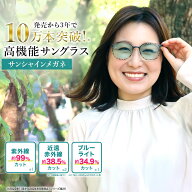 サンシャインメガネ シンプル【 わかさ生活 公式 】サングラス 紫外線 ブルーライト 近赤外線 UV 花粉 カ…