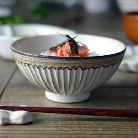 益子焼 アンティークスリムライン ご飯茶わん（大） 飯碗 ライスボウル 茶碗 おしゃれ (食洗機対応 電子レンジ使用可）名入れ ギフト 結婚祝い （別料金）