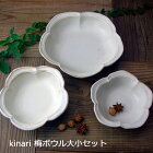 益子焼 【梅ボウル大小セット】 わかさま陶芸 kinari 和食器セット おしゃれ 小鉢 鉢 陶器のおすすめセット (食洗機対応 電子レンジ使用可）名入れ ギフト 結婚祝い （別料金）