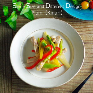 【MAX30%offクーポンあり】Plain kinari SSDDシリーズ 益子焼 中皿 取り皿 プレート 丸皿 プレイン Same Size and Different Design おしゃれ かわいい シンプル 洋風 和食器(食洗機対応 電子レンジ使用可)ギ