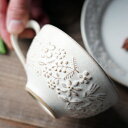 【MAX30%offクーポンあり】kukka (クッカ) スープカップ kinari 益子焼 スープマグ おしゃれ 花模様 シンプル 生成り アイボリー デザートカップ マグカップ ナチュラル お家カフェ