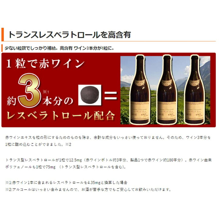 楽天市場】【公式】 ワカサプリ レスベラトロール 120粒 サプリ  