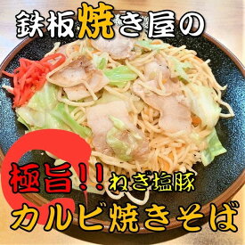 《累計販売数50万食以上》 鉄板焼き屋 ねぎ塩 豚カルビ 焼きそば 5食セット (1食約330g) 焼きそば 焼そば やきそば ヤキソバ 塩だれ 塩ダレ 冷凍 冷凍商品 レンジ 温めるだけ 一人暮らし おいしい 美味しい 人気 おすすめ お試し お取り寄せ ギフト 贈答用 送料無料