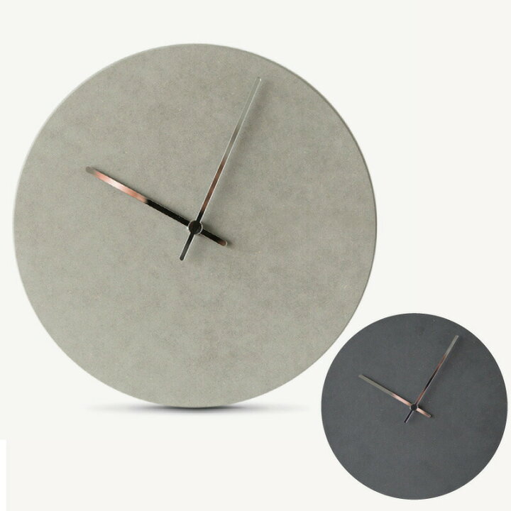 楽天市場 Industrial Style Wall Clock インダストリアルスタイル 壁掛け時計 デザイナーズ シンプル ミニマル モダン グレー 黒 ブラック スタイリッシュ おしゃれ かっこいい ブルックリン コンクリート 丸 丸型 静音 音がしない 掛時計 寝室 書斎 リビング 男性 新築