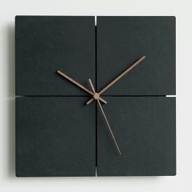 Urban Style Wall Clock アーバンスタイル 壁掛け時計 デザイナーズ モダン 都会的 シンプル 木製 コンクリート 黒 ブラック 静音 音がしない おしゃれ 高級感 四角 スクエア型 掛時計 寝室 書斎 リビング ホテル スタイリッシュ 男性 誕生日 新築祝い ギフト