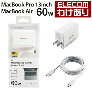 y󂠂zGR AC[d m[gPC ACA_v^[ GaN USB p[fo[Ή USB AC[d 60W P[u 2m t Type-C1|[g C-CP[ut 2m [d zCg ACDC-PD1460WH yō3300~