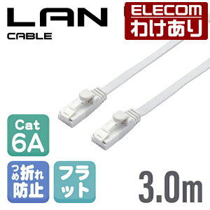 y󂠂zGR Cat6A LANP[u P[u C^[lbgP[u P[u cat6 A tbgP[u 3m zCg ELECOM LD-GFAT/WH30 yō3300~ȏőz[󂠂][ELECOMFG