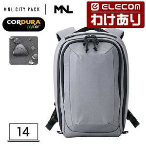 �y�󂠂�z�G���R�� �o�b�N�p�b�N MNL CITY PACK LITE re cor 14inch 14L CORDURA recor �`���R�[�� ELECOM BM-MNLBP04DGY �y�ō�3300�~�ȏ�ő��������z[�󂠂�][ELECOM�F�G���R���킯����V���b�v][���c]