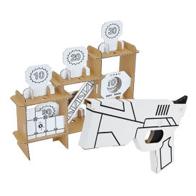 ダンボール工作キット　シューティングゲーム　射的　のりもはさみも使わずに組み立てられるペーパークラフト　Cardboard craft kit