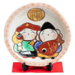 Ђݗq@单EbGM (K6558)@ZĂ̏GM@N@򕌌̍H|i@Decorative plate Setoyaki Aichi craft