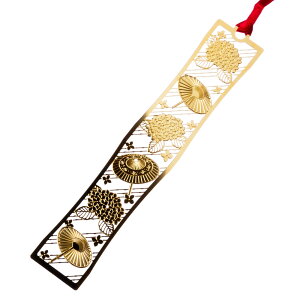 aubN}[J[@zԂƘaP (WAG027)@̞xV[Y@24K\ʉH@ubN}[J[@Metal bookmark Japanese pattern