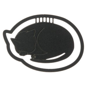 プチクリ 丸まり猫 黒(PC016) 10個入り ステンレス製ねこのゼムクリップ ファンシー文具 メモやブックマークに使える可愛いステーショナリー