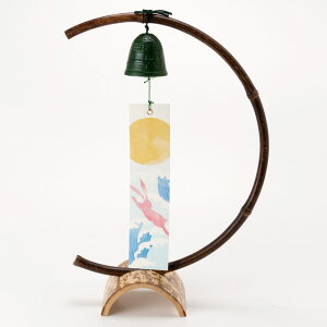 駿河竹千筋細工 小置き風鈴 (9702) 静岡県伝統工芸品 Suruga-takesensuji-zaiku Wind chimes made of bamboo sticks 職人が竹ひごを組んで千筋にして作り上げられたインテリア 繊細で滑らかな曲線美