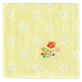 和の花ハンカチ　梅　花柄　刺繍入りガーゼハンカチ　スーベニール　Japanese pattern embroidered gauze handkerchief