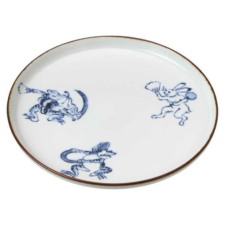 楽天市場】波佐見焼 鳥獣戯画／田楽 6寸皿 直径19cm 日本製 磁器盛皿 