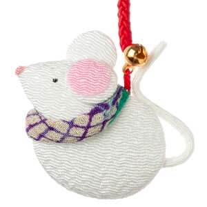 s݉@\xt@q -˂- (YE15-10)@߂׍H̊x@Japanese zodiac accessory of crepe fabric