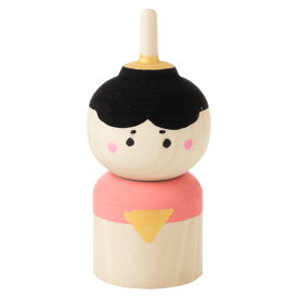 こま人形　お雛さま　ひなまつりの遊べるインテリア　独楽　福岡県の木工品　Top doll, Fukuoka craft