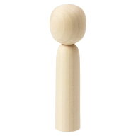 ぬりえ工作用　5寸　高さ15cm　おえかき鳴子こけし白木　宮城県の木地玩具　Kokeshi Miyagi craft
