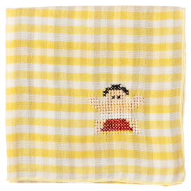 JAPANステッチハンカチーフ　スモウ　刺繍入りガーゼハンカチ　スーベニール　Japanese pattern embroidered gauze handkerchief