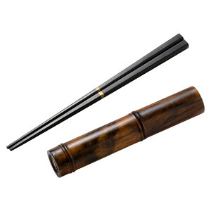 ؂Ȃ@؃P[X@`@sER@؍H|@R@Wooden chopsticks with case Persimmon-wood Works of Japanese precious wood