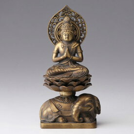 仏像・八体仏　高岡鋳物　普賢菩薩 15cm (BZ-004) 辰・巳年生まれのお守本尊　インテリア鋳造仏　Casting Buddha statue Takaoka imono Fugen bosatsu