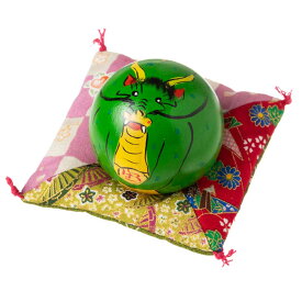 仙臺さすり　辰2.0号　縁起たつこけし　龍　竜　しあわせ座布団付き　令和六年（2024年）招福干支正月飾り　Japanese zodiac kokeshi Miyagi craft