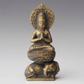 仏像・八体仏　高岡鋳物　普賢菩薩 7cm (BZ-014) 辰・巳年生まれのお守本尊　インテリア鋳造仏　Casting Buddha statue Takaoka imono Fugen bosatsu