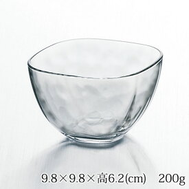 ガラス小鉢　キュラソースクエア深鉢M　Small glass bowl