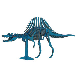 DINOSAUR恐竜骨格工作キット スピノサウルス・ブルー ダンボールでつくる恐竜骨格 のりもはさみも使わずに組み立てられるペーパークラフト Cardboard craft kit Dinosaur