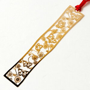 aubN}[J[@ԒX (WAG002)@̞xV[Y@24K\ʉH@ubN}[J[@Metal bookmark Japanese pattern