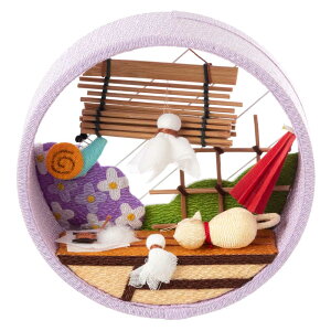 s݉@̒ƍΎL@6@~JE (IM-6)@G߂̂߂u@Seasonal decoration of crepe fabric