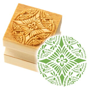 版木スタンプ 雀型 京からかみ 木版ミニスタンプ 木製・朴 季節のお便り 年賀状 便箋 手紙 京都府の工芸品