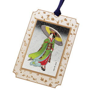 G@pREᒆl (UK006)@̞xV[Y@24K\ʉH@ubN}[J[@Metal bookmark Ukiyo-e