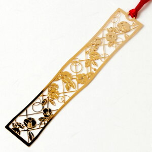aubN}[J[@炫 (WAG010)@̞xV[Y@24K\ʉH@ubN}[J[@Metal bookmark Japanese pattern