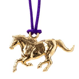 令和8年　午モチーフ根付　金色　厄除招福　ふくふく結び　干支：午　うま　2026年お正月アクセサリー　年始のご挨拶　ゴールド