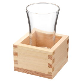 ※セット　自宅で日本酒を楽しむ『枡酒』セット140ml　冷酒グラス90ml＋五勺枡　Masu and Glass Sake set