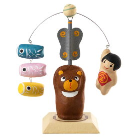 和紙置き飾り　土俵の金熊こいのぼり　端午の節句・こどもの日　五月人形　室内飾り　インテリア　温かみのある可愛い和紙の置物　Boys festival decoration