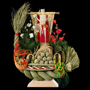 @A@|Y@Dij@V싛̐@J^F@N鏵@ĥ錺֒u@{@Japanese New Year decoration made of straw