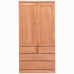 【10%オフクーポン!】ワードローブ ロッカー 服吊り クローゼット タンス 幅90cm 日本製 おしゃれ 【 開梱設置無料 】 木製 収納家具 家具 【 完成品 】 韓国インテリア