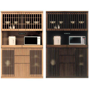 レンジ台 レンジボード オープンダイニング 食器棚 完成品 カップボード 開き戸 幅120cm 【 開梱設置無料 】 国産 レンジボード 木製 タモ材 食器棚 レンジボード 大川家具 韓国インテリア