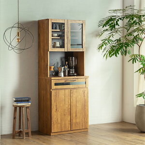 【10%オフクーポン!】カップボード 食器棚 ロータイプ キッチンボード キッチンカウンター レンジボード レンジ台 完成品 木製 幅70cm ナチュラル 国産 カップボード 新築 新居 引っ越し 韓