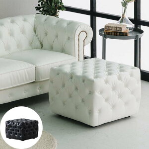 【10%OFFクーポン!】【期間限定価格C】スツール おしゃれ カジュアルソファ モダン オフィス 高級 韓国インテリア 大川 ポケットコイル PVC Sバネ ウェービングベルト ブラック ホワイト