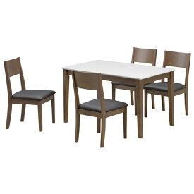 ダイニングテーブルセット 食卓テーブル 食卓セット 5点セット 四人掛け 四人用 120cm幅 木製 シンプル モダン