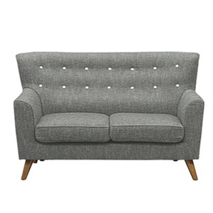 【10%オフクーポン!】ソファー ソファ 2Pソファ 2人掛け 幅132cm 2人用 Sバネ ウレタンフォーム ウェービングベルト ファブリック 脚付き 韓国インテリア