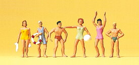 Preiserプライザー10070　海水浴場の人たち　ビーチ遊び【HO人形】【塗装済み】【ジオラマ小物】