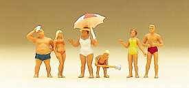 Preiserプライザー10283　海水浴場の人たち　ファミリー【HO人形】【塗装済み】【ジオラマ小物】【ネコポス可】