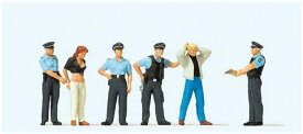 Preiserプライザー10589　警察官と取り押さえられた犯人【HO人形】【塗装済み】【ジオラマ小物】【ネコポス可】