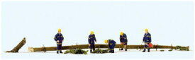 Preiserプライザー10609　被災地で災害救助活動をするドイツ連邦技術支援部隊【HO人形】【塗装済み】【ジオラマ小物】