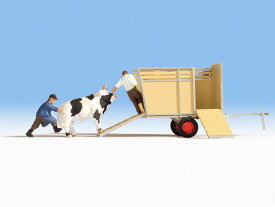 Nochノッホ16650　子牛の輸送をする牛飼い【HO人形】【塗装済み】【ジオラマ小物】